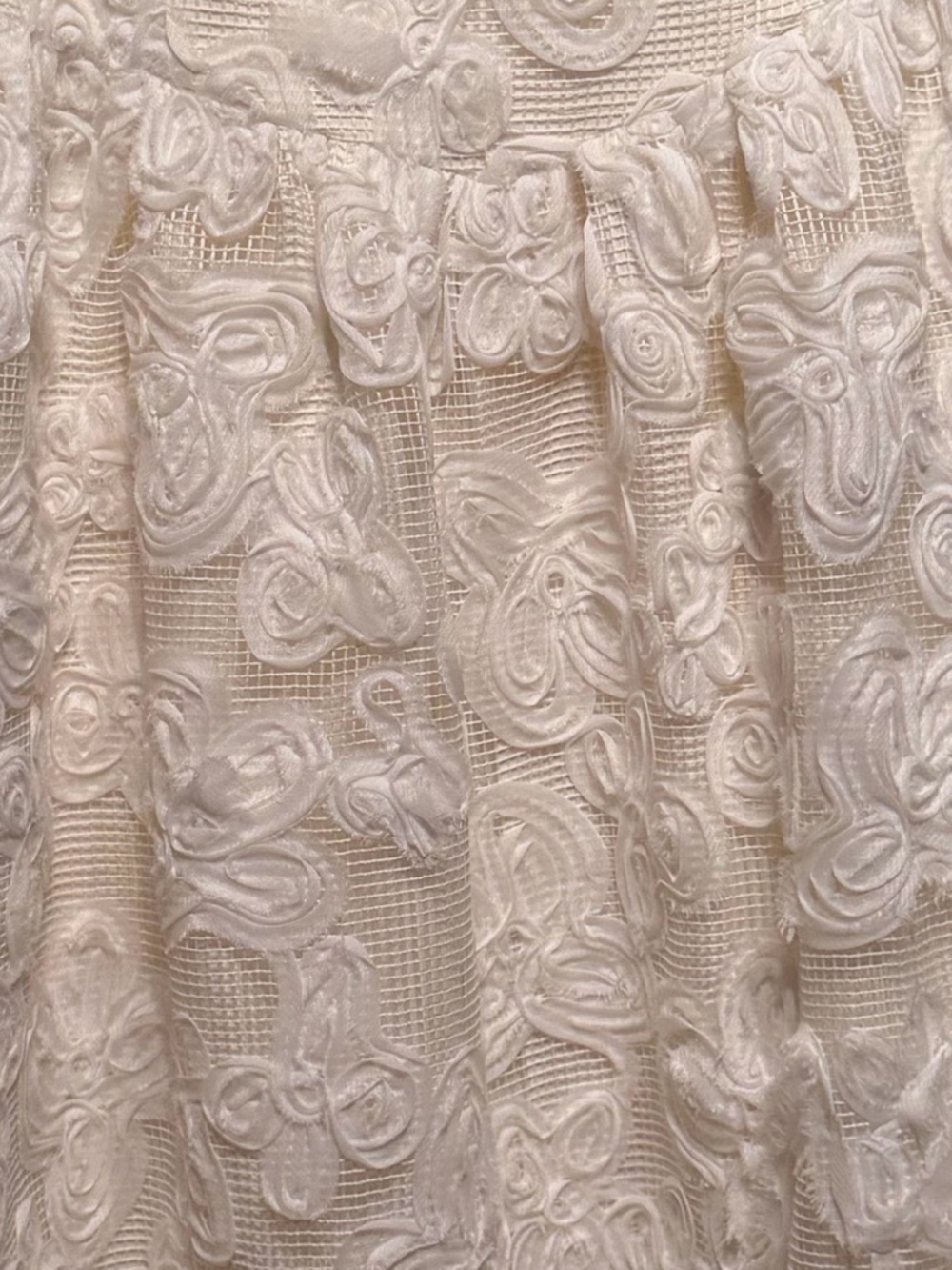 Just Me cream ivory boho princess midi dress spaghetti straps size small new - Picture 13 of 14